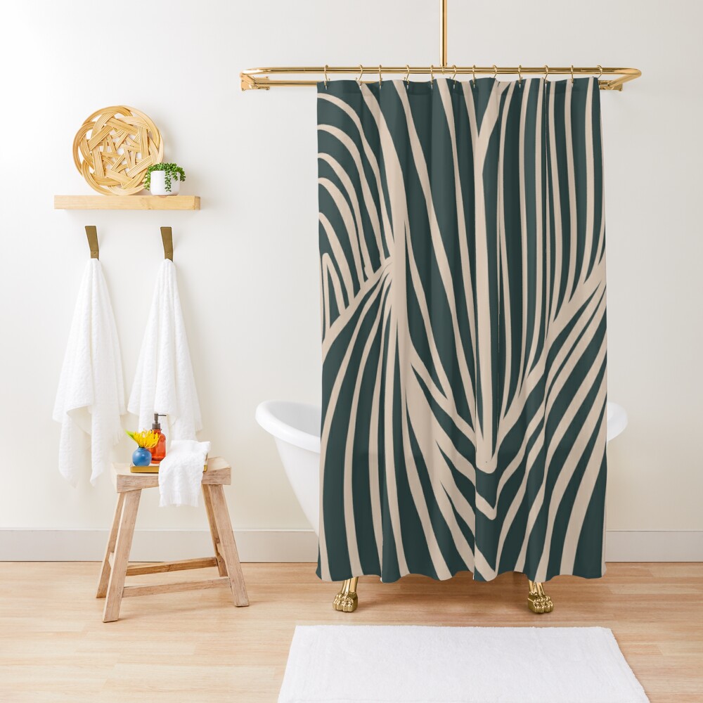 Double Tunnel - Green Shower Curtain