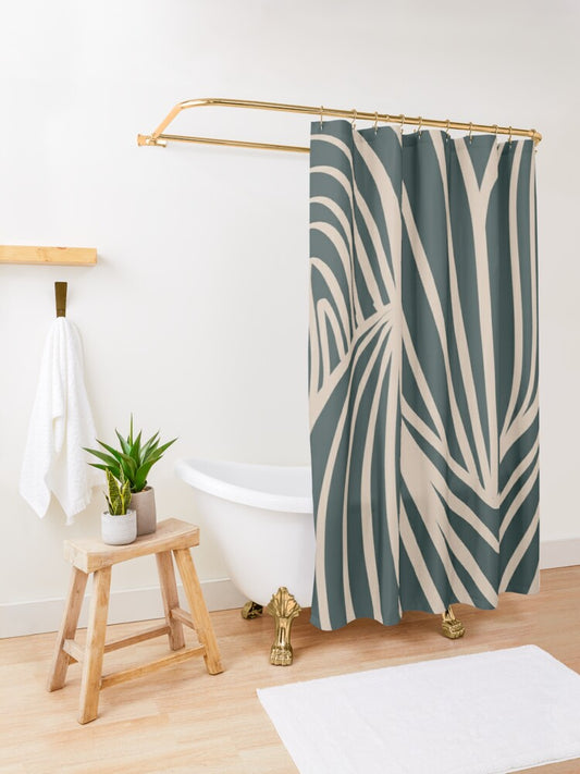 Double Tunnel - Green Shower Curtain