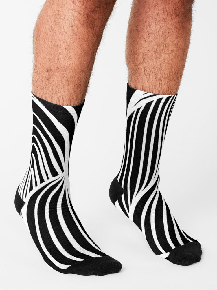 Double Tunnel - Black/White Socks